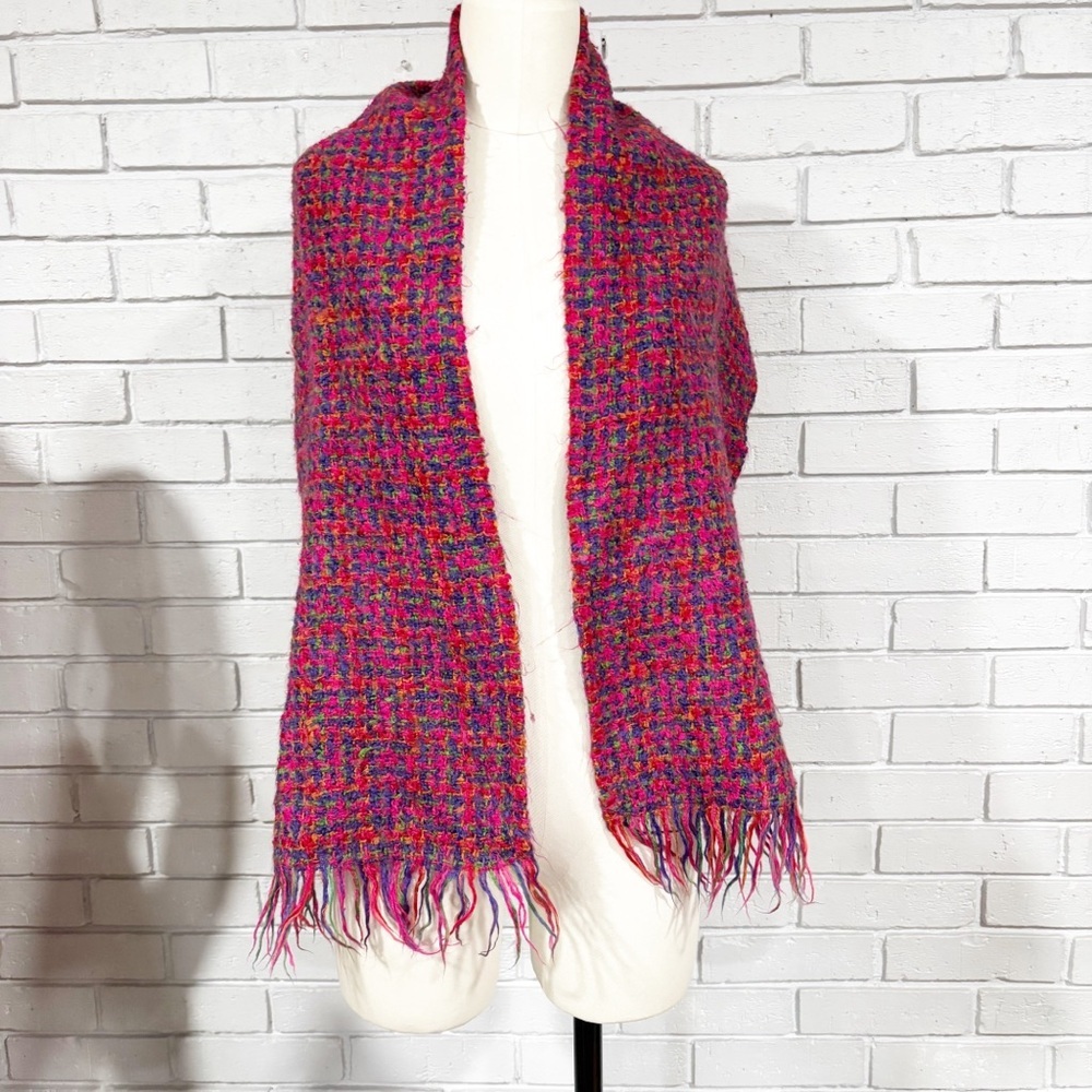 Merino Handwoven Fine Boucle Scarf‎